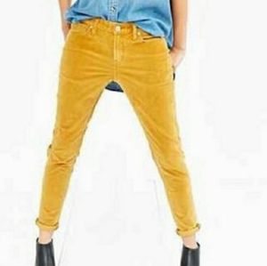 J.Crew Matchstick corduroy 27 R mustard gold pants